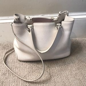 White all leather Michael Kors purse